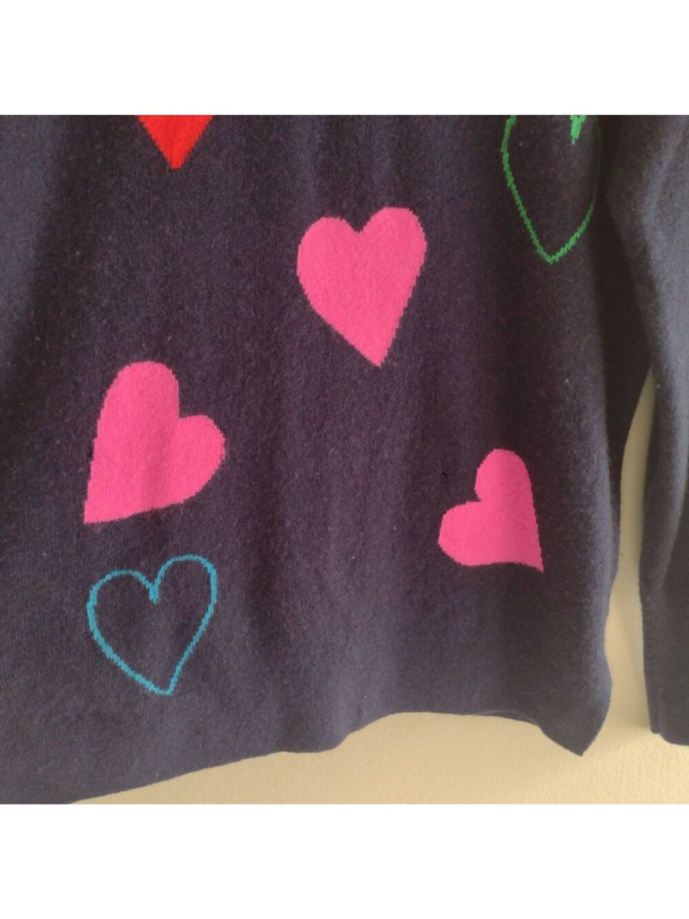 Nordstrom Halogen Cashmere Sweater XL Heart Print Sweater - Picture 4 of 10